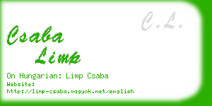 csaba limp business card